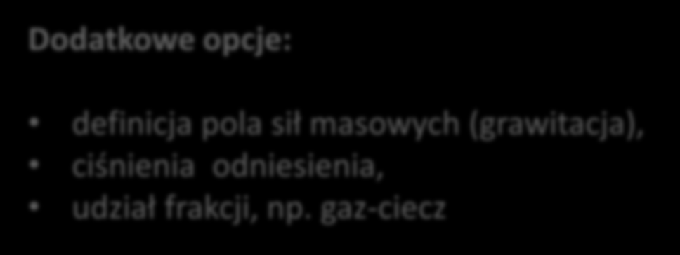 Definiowanie i elementy domeny Basic Settings Alokacja Typ Materiał Ruch wybór obszaru siatki, np.