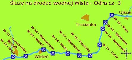 068,2 Górne wrota śluzy blokowane przez dryfujące wodorosty 069 070,0 PB Heliodorowo 071 072 073 074 075 076,5