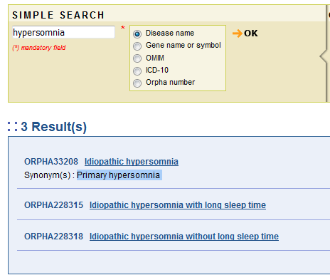 Ulepszona, bardziej przejrzysta i łatwiejsza strona w wynikami wyszukiwania: przy wyszukiwaniu choroby według numeru OMIM, ICD10 czy Orpha wyszukiwarka wyświetla jeden wynik dla jednej choroby, nawet