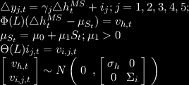 Porównanie jakości prognozowania polskiego PKB dynamicznymi modelami czynnikowymi Tab. 2. Parametry modelu MFDG-DFM wyestymowane za pomocą MNW Parametr Wartość Błąd standardowy γ 1 0.62 0.11 γ 2 0.