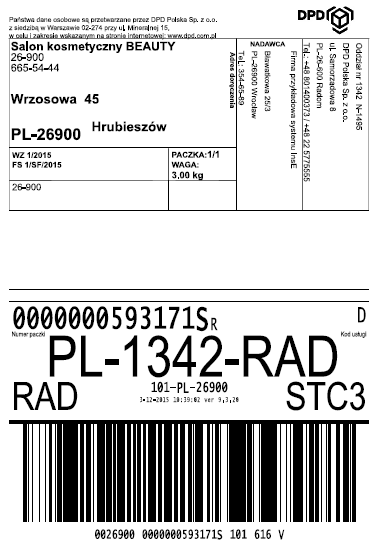 (rys. 37) Przykładowa etykieta 4.2.