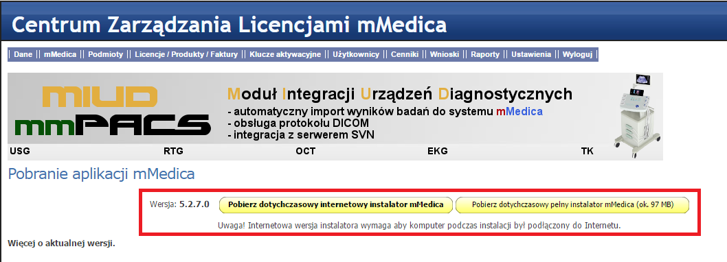 Tryb serwisowy instalatora Kolejnym krokiem jest uruchomienie pobranego pliku instalatora i rozpoczęcie aktualizacji programu, co zostało szczegółowo opisane w: Aktualizacja do nowszej wersji. 3.