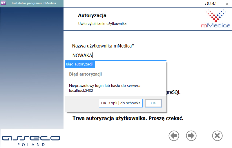 Migracja do PostgreSQL 9.5 Wybranie przycisku rozpocznie proces migracji danych. 3. Jeśli podczas aktualizacji bazy PostgreSQL do wersji 9.