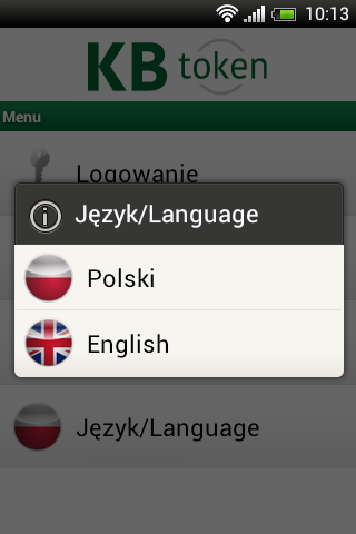 Ważne! W sytuacji wprowadzenia błędnego PIN-u do KB tokena i zaakceptowaniu otrzymanej podpowiedzi (flagi) aplikacja uruchomi się, ale generowane przez nią hasła jednorazowe będą błędne.