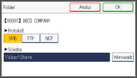 6. Skanuj 24. Naciśnij przycisk [Wpisz] lub [Przeglądaj sieć], a następnie określ folder. Aby określić folder, można wprowadzić ścieżkę ręcznie lub odnaleźć folder, przeszukując sieć. 25.