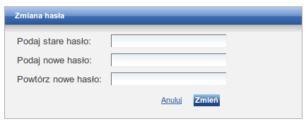 3. W drugim formularzu możesz zmienić hasło do aplikacji W formularzu należy wprowadzić stare hasło oraz ustalić nowe hasło dostępowe. 4.