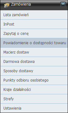 2 Zmiany 2.1 Kolejność obszarów w menu Zamówienia W wersji 2016.3.2 Comarch e-sklep zmieniono kolejność obszarów w Panelu administracyjnym w obszarze Zamówienia i płatności/zamówienia 2.