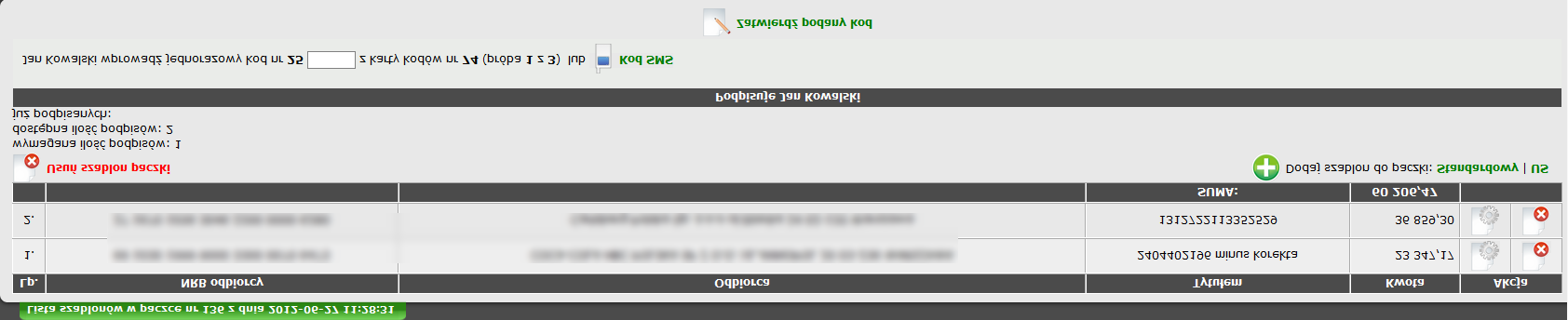 - CUI; - VideoTel; Aby zaczytać szablony z pliku wyeksportowanego z programu księgującego należy w opcji Z pliku, menu Wybór szablonu, zakładki Szablony, skorzystać z przycisku Przeglądaj, co