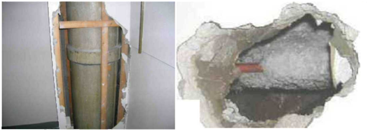 Rys. 5. Azbestowo-cementowy kanał dymowy z obudową z płyty azbestowej Rys.6.