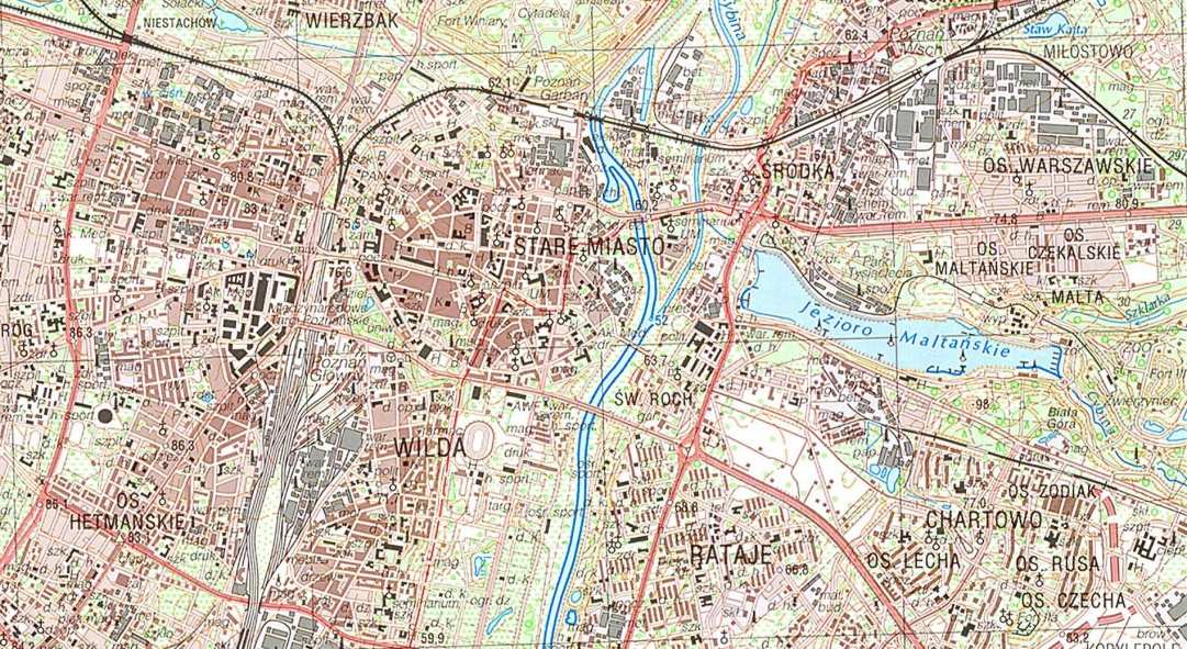 Mapa topograficzna 1 : 25