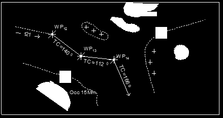 M. Jurdziński, Planowanie nawigacji pilotażowej 61 Szkic mapy Horwick North Channel & Lizard Is Rys. 1. Przykład mapy drogowej na trasie pilotażowej [12] Fig. 1. Passage planning on the Inner Great Barier Reef chart [12] Tabela 1.