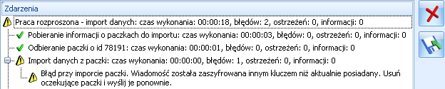 6.4 Brak ustalonego działu. Proszę uzupełnić dane w Konfiguracja- >Firma->Ogólne->Praca rozproszona.