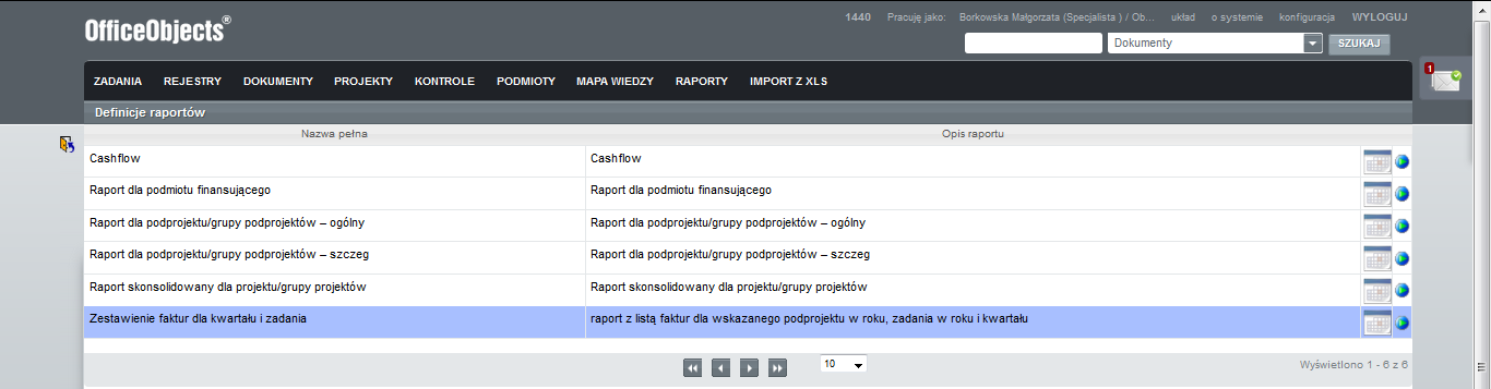 Raportowanie przebiegu projektu Rysunek 17.