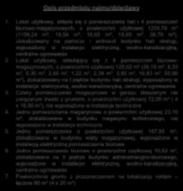 parterze i antresoli budynku hali obsługi, wyposażony w instalacje: elektryczną, wodno-kanalizacyjną, centralne ogrzewanie 2.