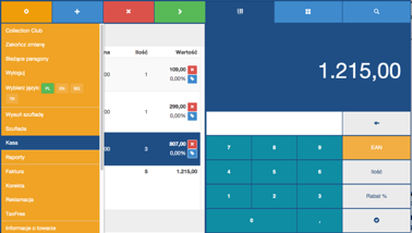 Operacje kasowe Program WebPOS jest dedykowany do obsługi sprzedaży towarów.