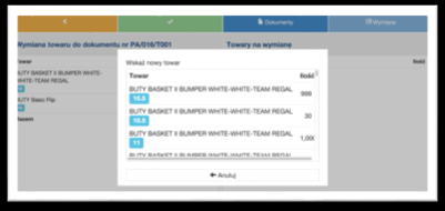 Wymiana towaru W systemie WebPOS powstają dokumenty sprzedaży. Zdarza się, że po pewnym czasie, klienci zgłaszają się z prośbą o wymianę towaru na inny rozmiar.