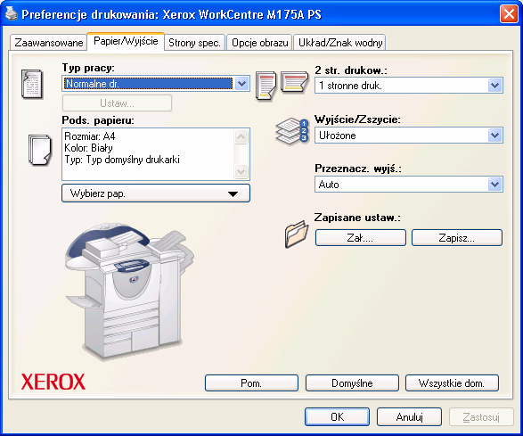Drukowanie z komputera PC Jeśli urządzenie jest podłączone do sieci, dokumenty mogą być skanowane bezpośrednio z komputera za pomocą dostarczonego sterownika drukowania CentreWare.