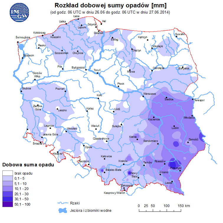 INFORMACJE HYDROLOGICZNO METEOROLOGICZNE źródło: IMGW PIB