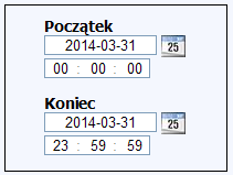 Przycisk Funkcja Przejdź do pierwszej strony Przejdź do poprzedniej strony Przejdź do następnej strony Przejdź do ostatniej strony Na samym dole widoku znajduje się panel, który pozwala określić