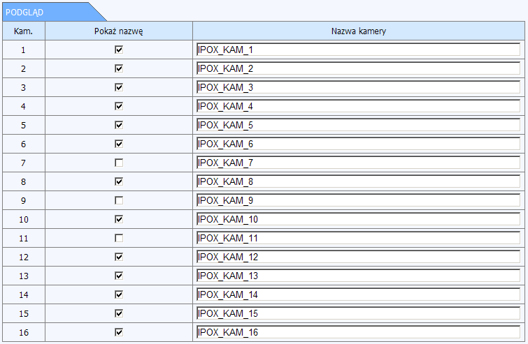 Jeżeli zostanie wybrany czas zmiany wg.