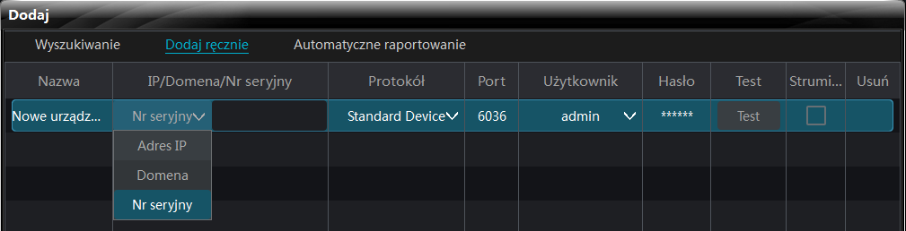 3. Uzupełnij pola logowania: 4. Naciśnij przycisk Zaloguj. II. Poprzez program NVMS-1000 1. Uruchom program NVMS-1000. 2.