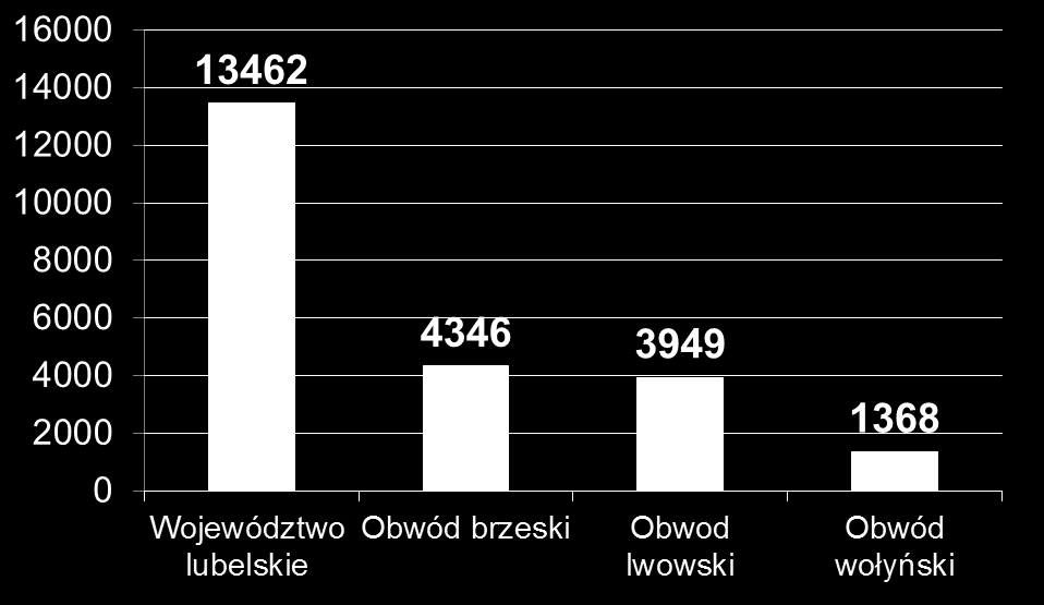 Wielkość PKB (w mln euro) według regionów w 2010 r.