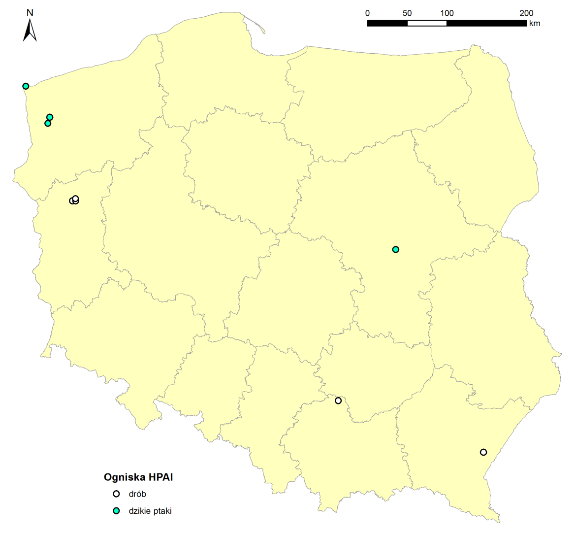 HPAI H5N8 w Polsce 4-18.11.2016 3-20.