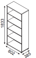 melaminowej o grubości min. 18mm Kolor 26-aluminium satinato Szafka podzielona na 4 przestrzenie o wymiarach min. 327x327mm 11.