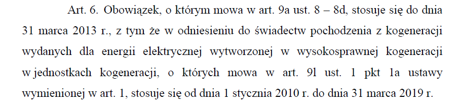 Rejestr świadectw pochodzenia i obrót prawami ątkowymi LIS 2009 7 Wsparcie kogeneracji po 2013 roku i nowy typ ŚP K O którą kogenerację chodzi?