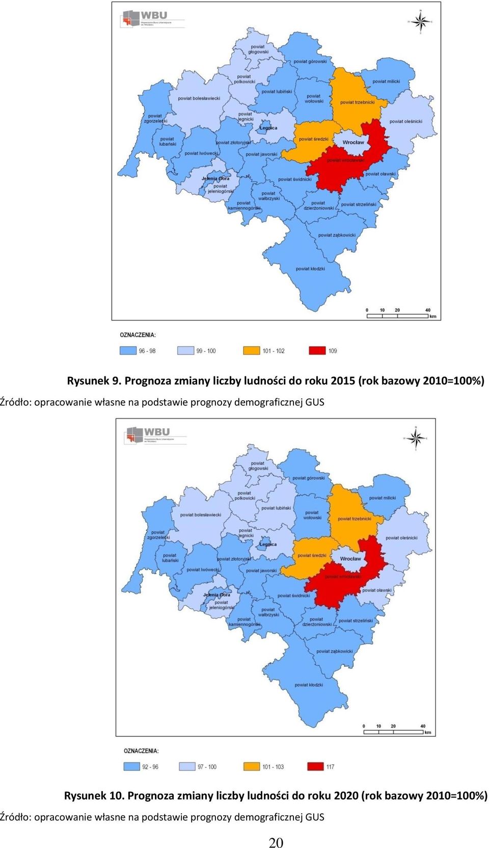 Źródło: opracowanie własne na podstawie prognozy demograficznej GUS