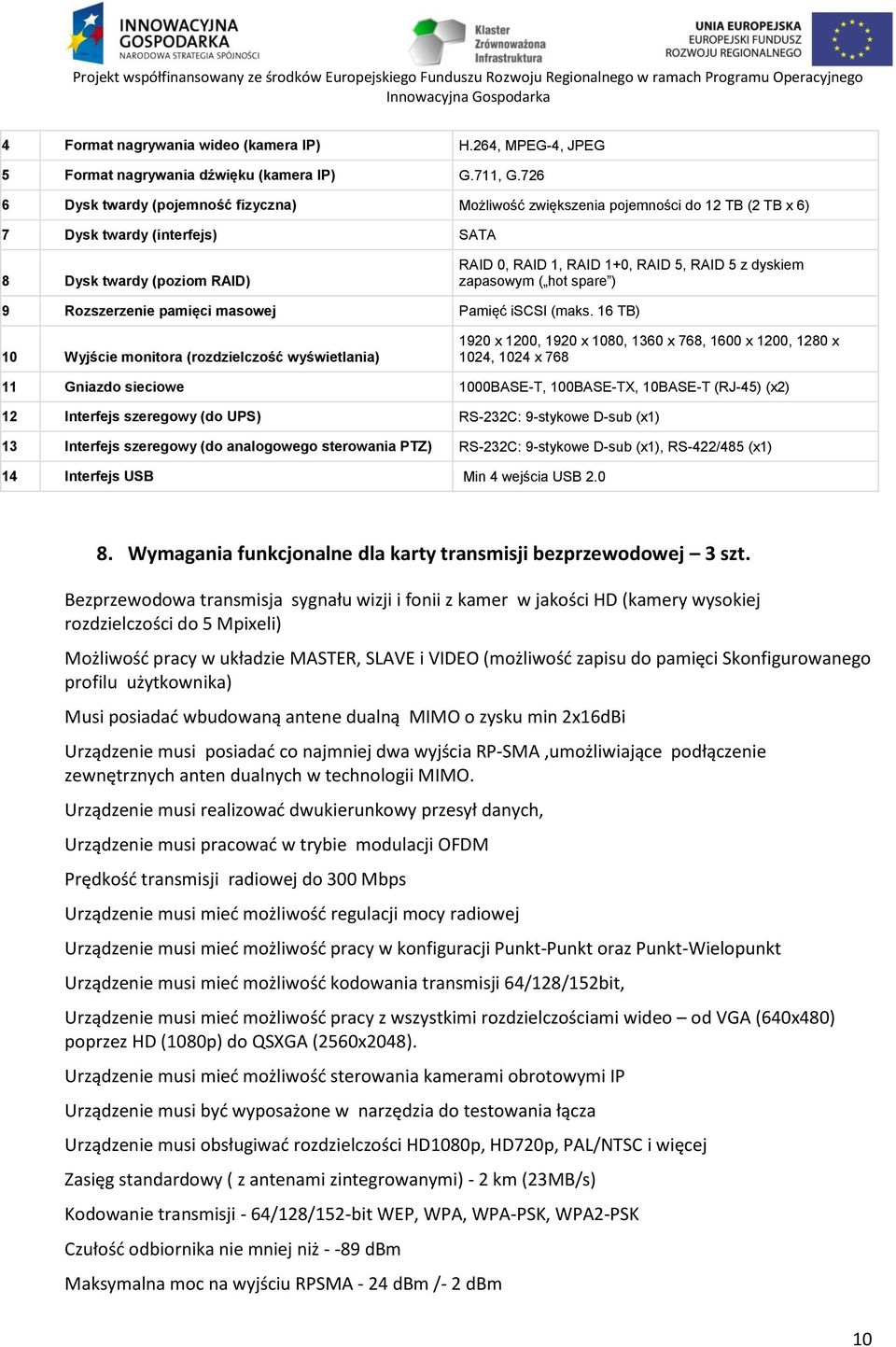 dyskiem zapasowym ( hot spare ) 9 Rozszerzenie pamięci masowej Pamięć iscsi (maks.