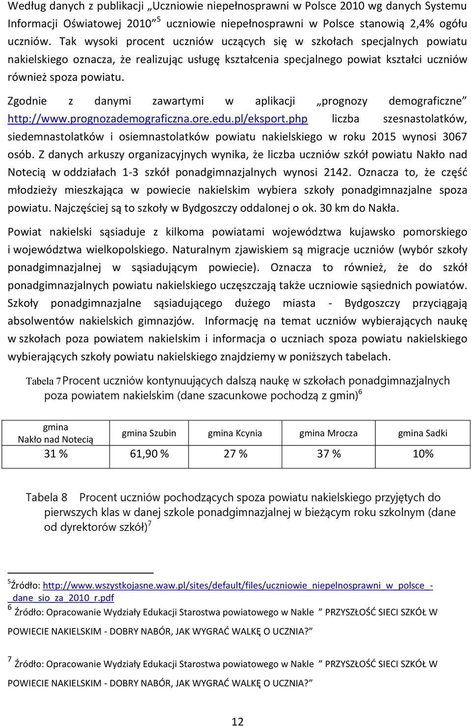 Zgodnie z danymi zawartymi w aplikacji prognozy demograficzne http://www.prognozademograficzna.ore.edu.pl/eksport.