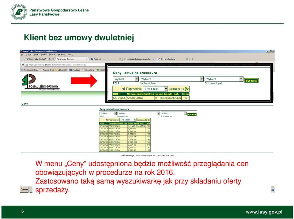 obowiązujących w procedurze na rok 2016.