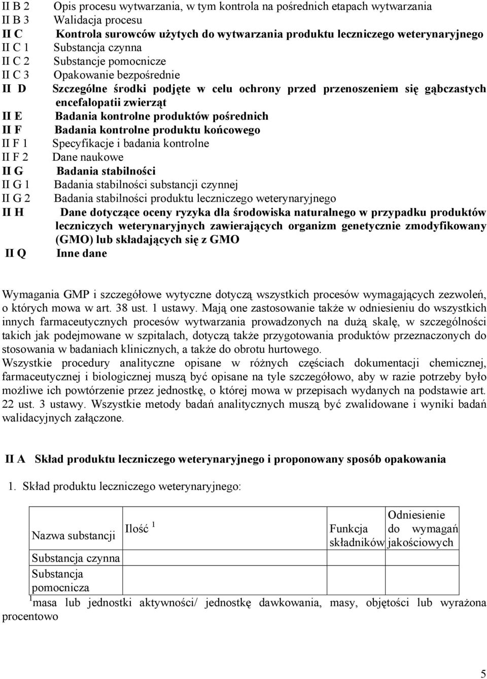 gąbczastych encefalopatii zwierząt Badania kontrolne produktów pośrednich Badania kontrolne produktu końcowego Specyfikacje i badania kontrolne Dane naukowe Badania stabilności Badania stabilności