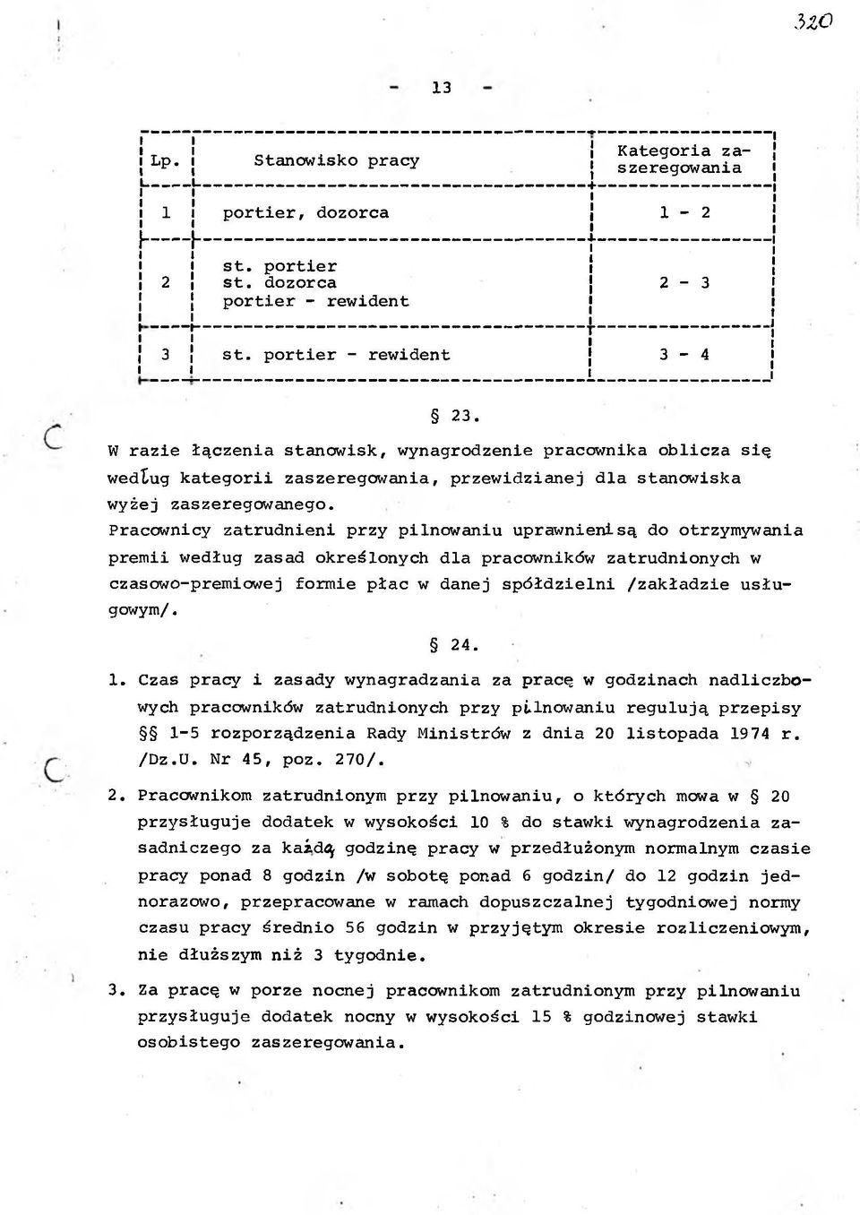 W r a z ie łą c z e n ia stanow isk, w ynagrodzenie pracownika o b lic z a s ię wedłg k a t e g o r ii zaszeregow an ia, p rzew id zia n ej d la stanowiska w yżej zaszeregowanego.