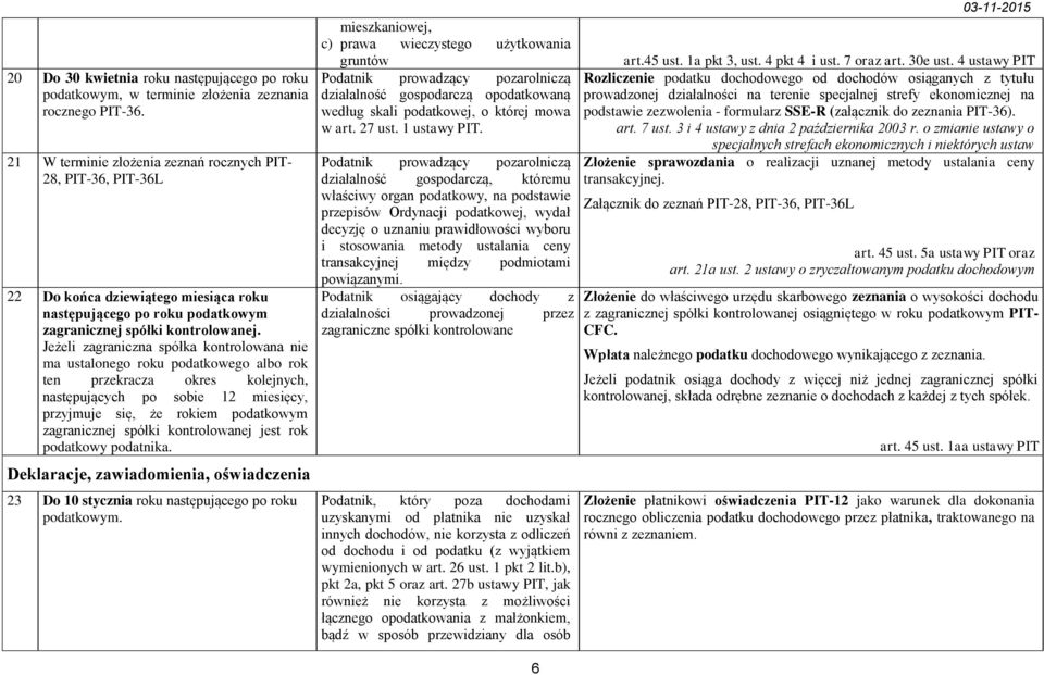 Jeżeli zagraniczna spółka kontrolowana nie ma ustalonego roku podatkowego albo rok ten przekracza okres kolejnych, następujących po sobie 12 miesięcy, przyjmuje się, że rokiem podatkowym zagranicznej