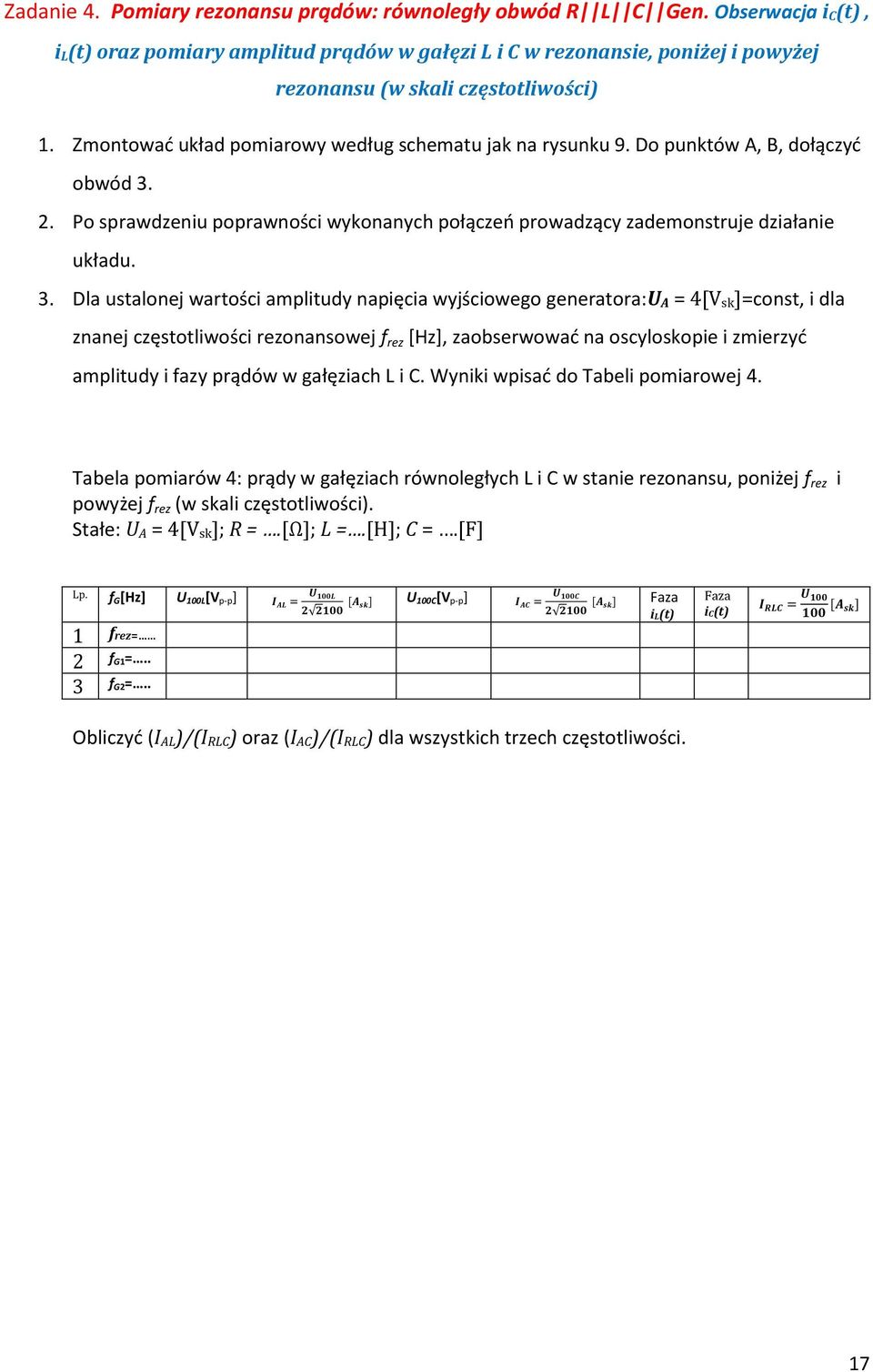 Do punktów A, B, dołączyć obwód 3.