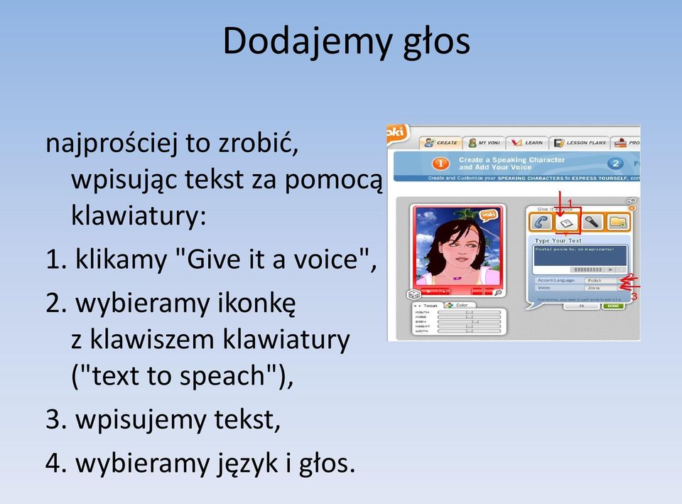 wybieramy ikonkę z klawiszem klawiatury ("text to