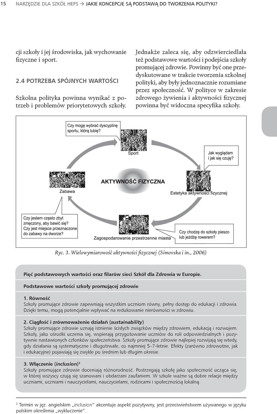 Jednakże zaleca się, aby odzwierciedlała też podstawowe wartości i podejścia szkoły promującej zdrowie.