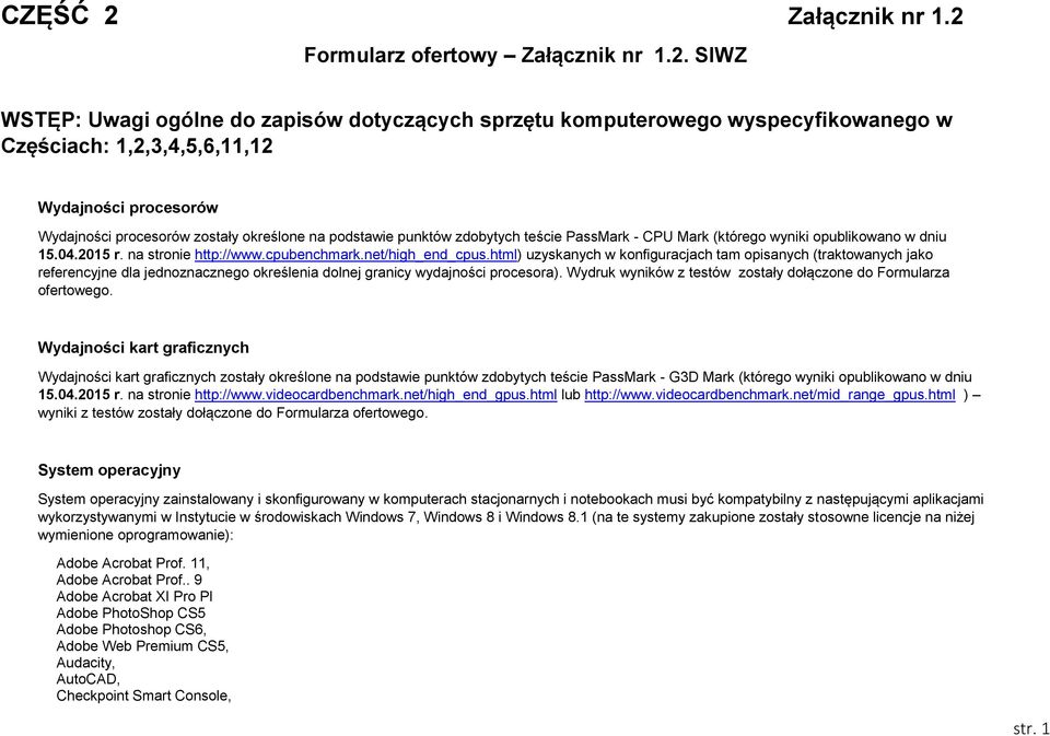 Formularz ofertowy Załącznik nr 1.2.