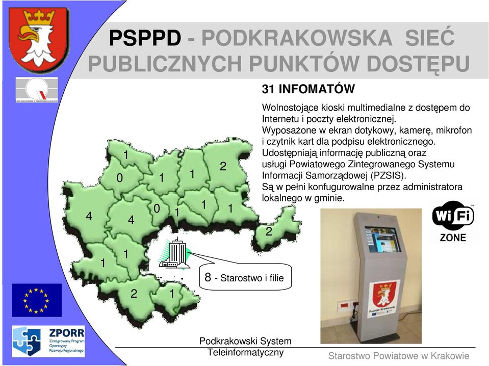 WyposaŜone w ekran dotykowy, kamerę, mikrofon i czytnik kart dla podpisu elektronicznego.