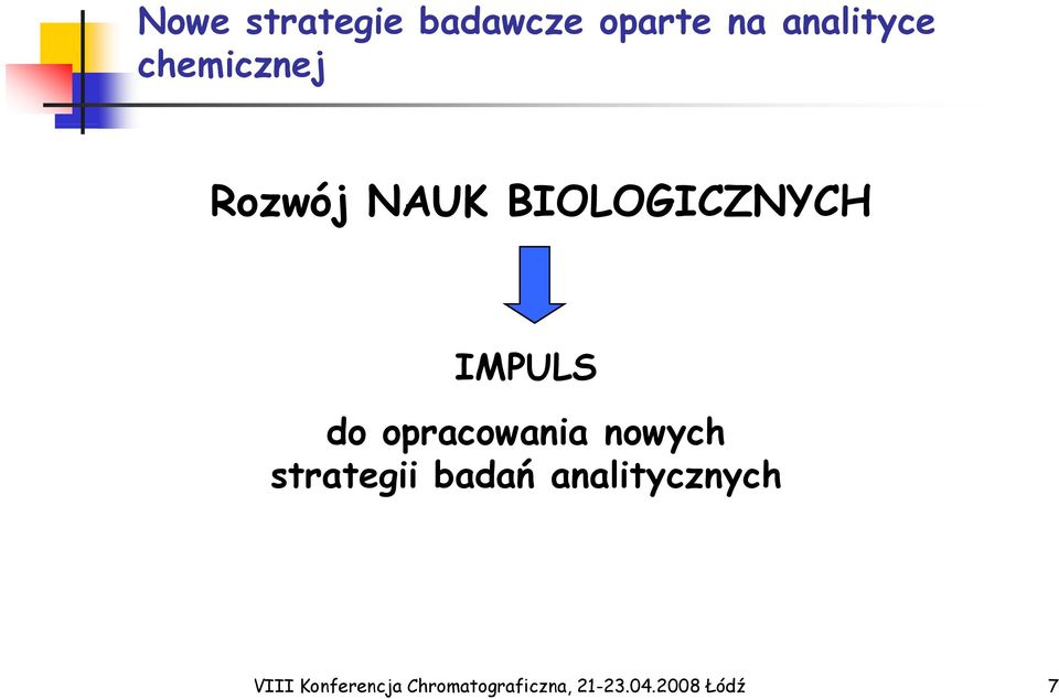 opracowania nowych strategii badań analitycznych