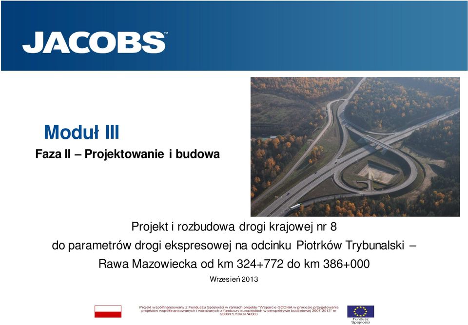 parametrów drogi ekspresowej na odcinku Piotrków