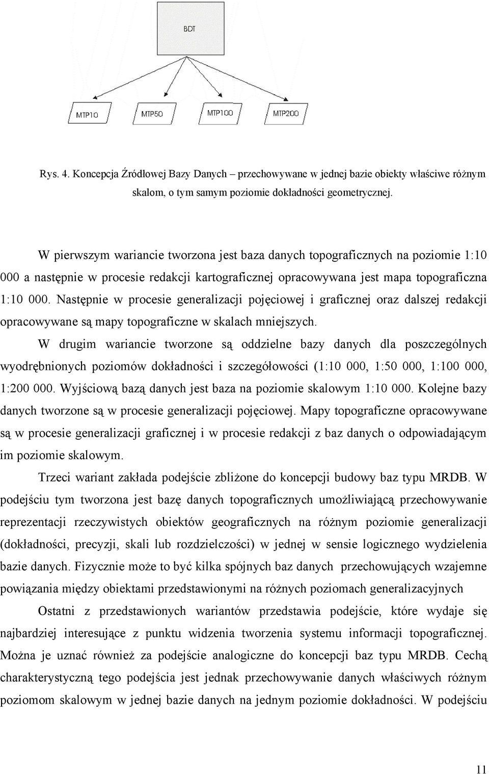 Następnie w procesie generalizacji pojęciowej i graficznej oraz dalszej redakcji opracowywane są mapy topograficzne w skalach mniejszych.