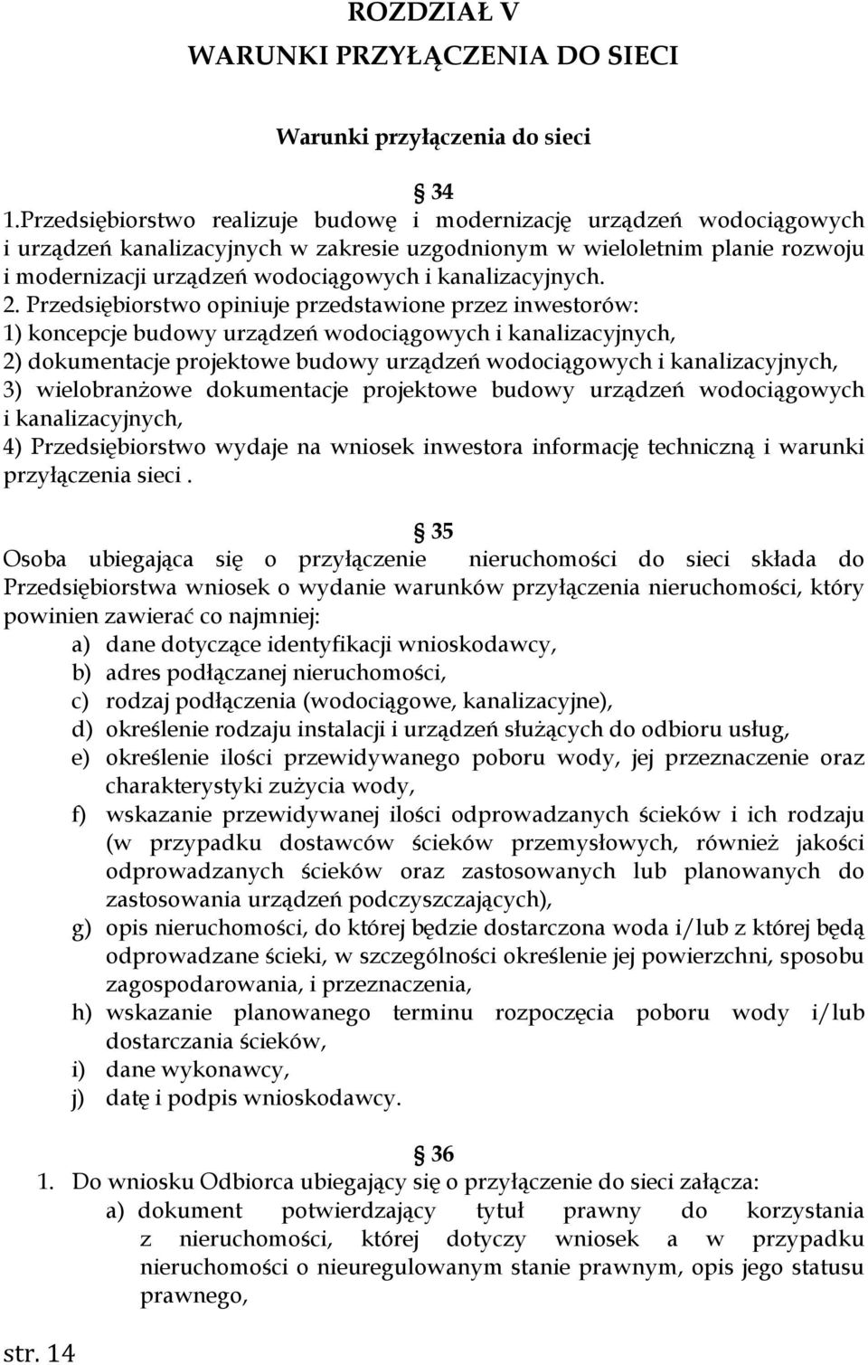 kanalizacyjnych. 2.