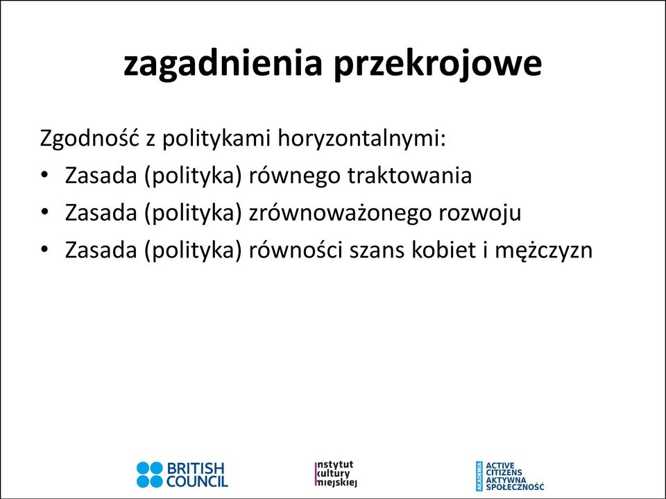 traktowania Zasada (polityka) zrównoważonego