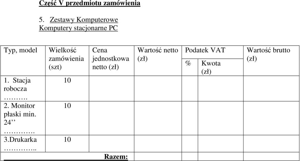 stacjonarne PC 1. Stacja robocza. 2.