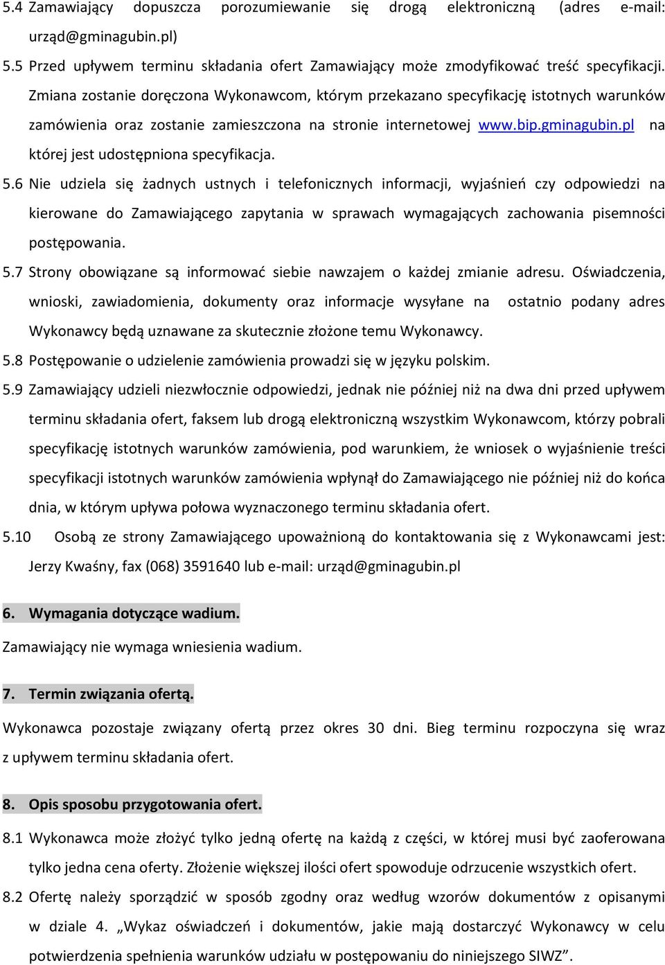 pl na której jest udostępniona specyfikacja. 5.