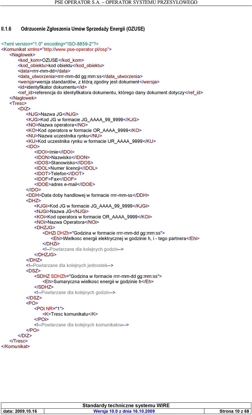 operatora</no> <KO>Kod operatora w formacie OR_AAAA_9999</KO> <NU>Nazwa uczestnika rynku</nu> <KU>Kod uczestnika rynku w formacie UR_AAAA_9999</KU> <IDO> <IDOI>Imie</IDOI> <IDON>Nazwisko</IDON>