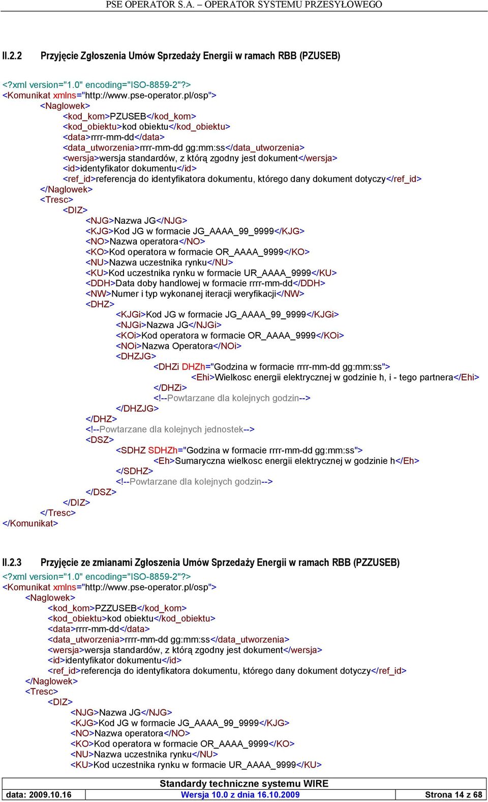 <NO>Nazwa operatora</no> <KO>Kod operatora w formacie OR_AAAA_9999</KO> <NU>Nazwa uczestnika rynku</nu> <KU>Kod uczestnika rynku w formacie UR_AAAA_9999</KU> <DDH>Data doby handlowej w formacie